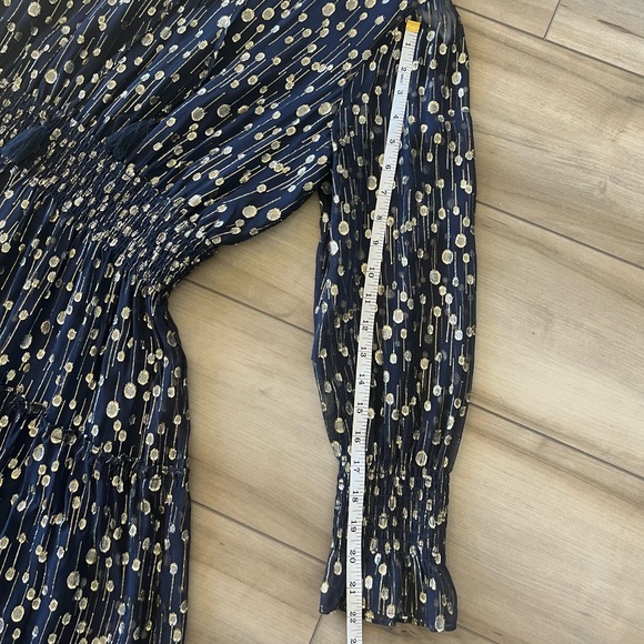 SAIL TO SABLE | NWOT Lurex Sparkle Smocked Midi M ✨ - Picture 9 of 11